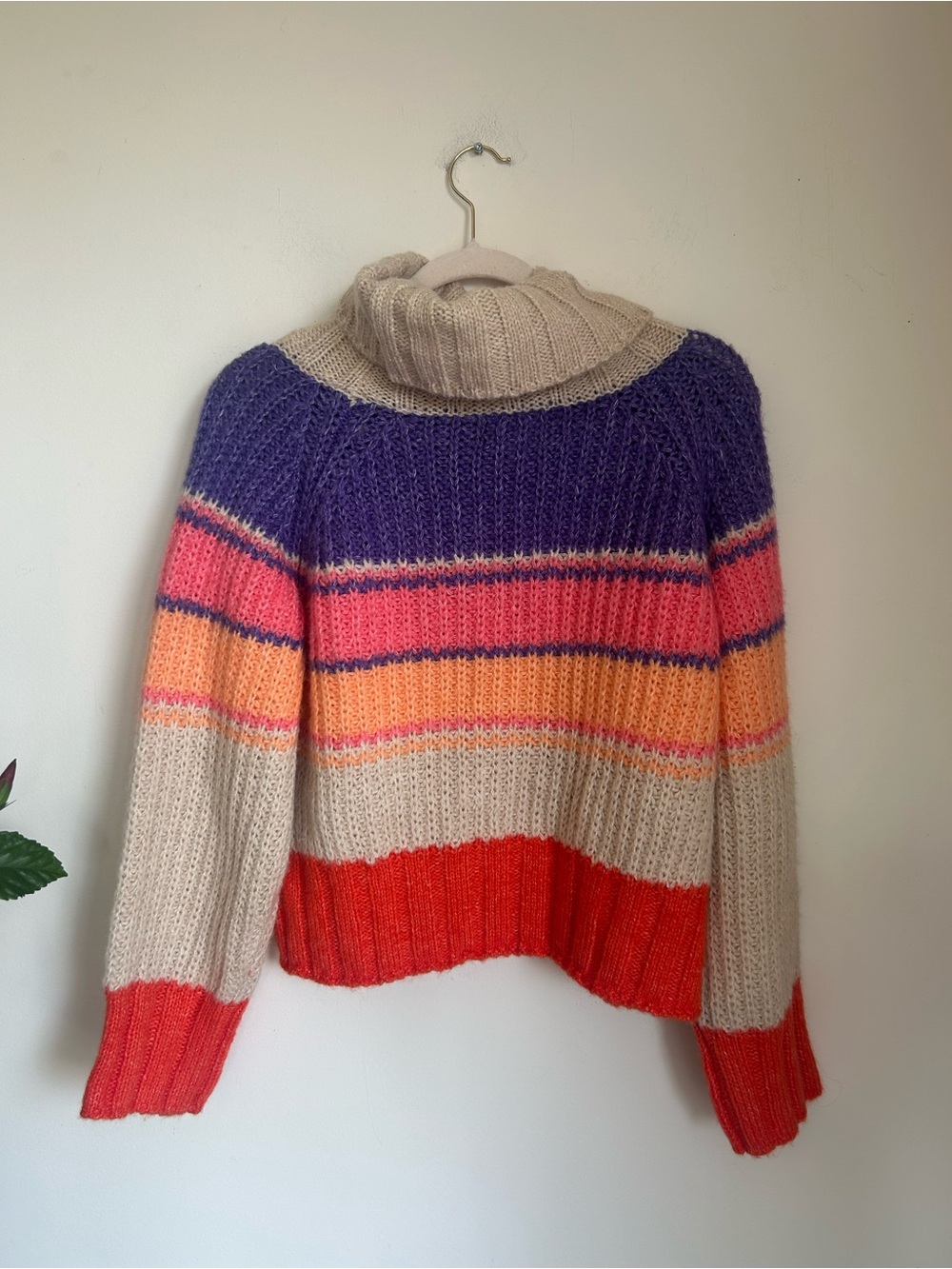 BNWT PIECES STRIPE CHUNKY TURTLENECK KNIT